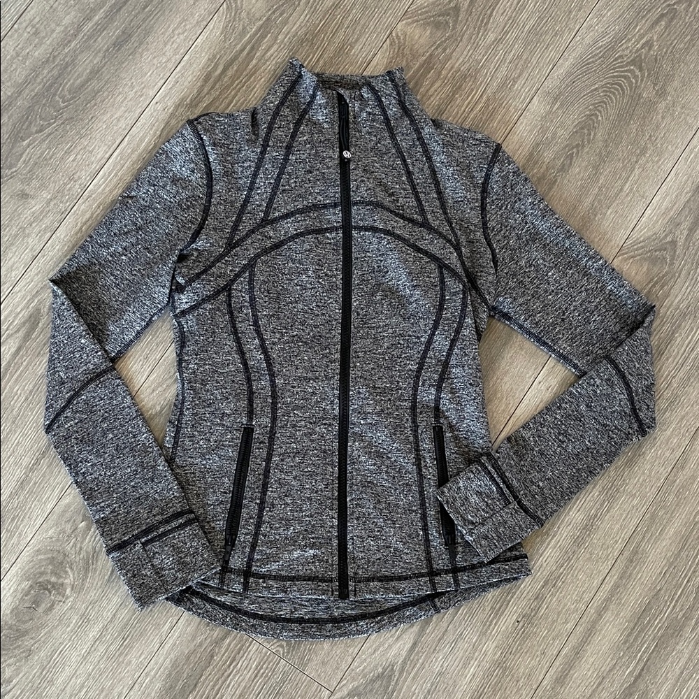 lululemon athletica Heathered Gray Full-Zip Jacket